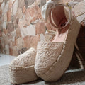 Alpargata Plana Cintas Crochet